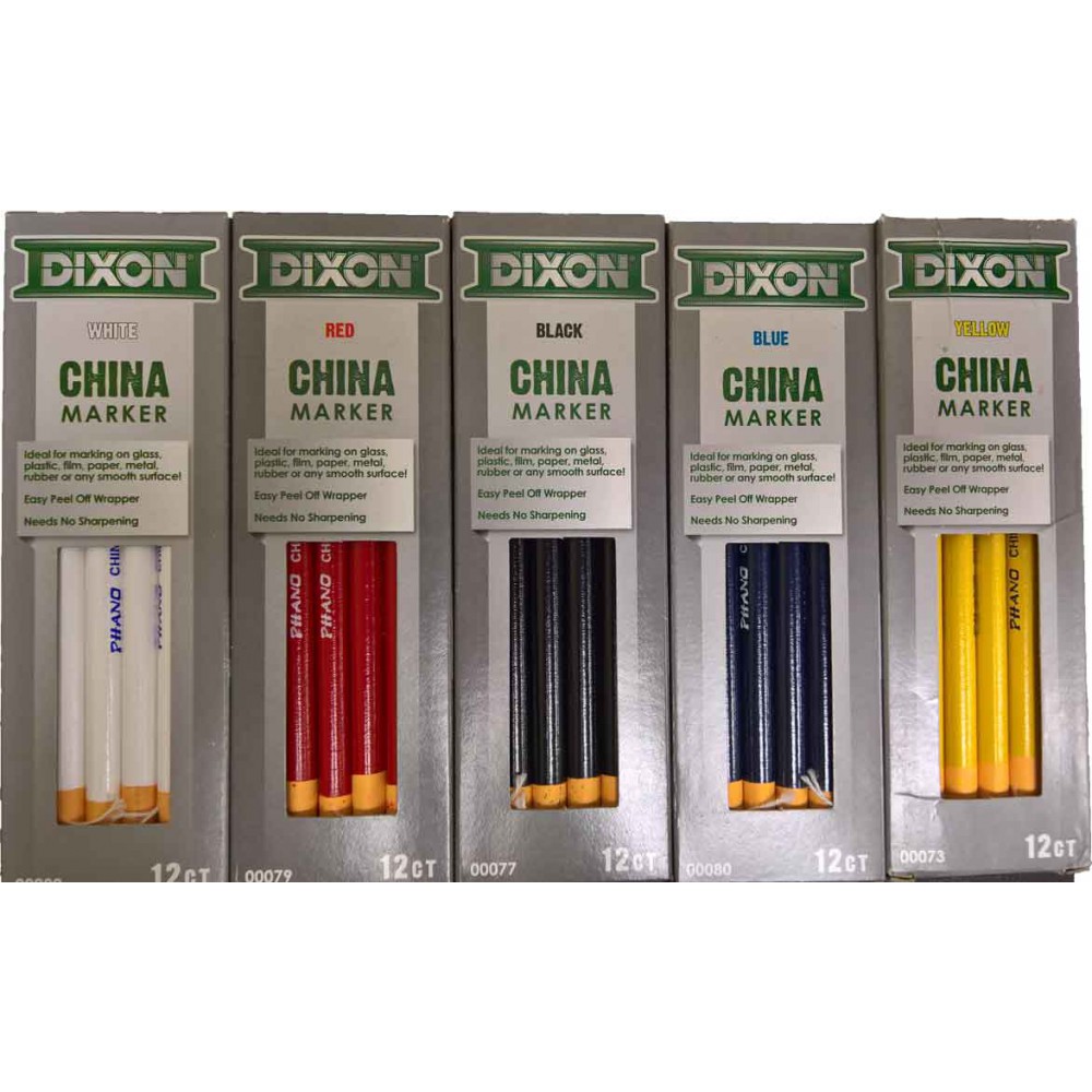 Dixon Wax Pencil Blue 12 Pieces Per Box