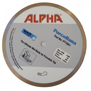 Alpha Continuous Rim Porcelain Blade 10"
