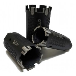 Vector T-Seg Turbo Core Bit 1-3/4" Vacuum Brazed Side Protection