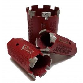 Vector Plus Dry Core Bit T-Seg 1.0" Vacuum Brazed Side Protection