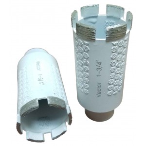 Vector Plus White Core Bit 1-3/4" Vacuum Brazed Side Protection