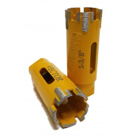 Vector Dry Core Bit Yellow 1-3/8" (Turbo Segment Dry Core Bit)