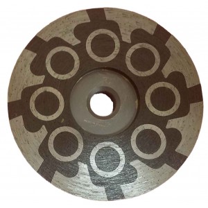 Vector Echo 4" Cup Wheel Resin Filled with Circle Pattern Coarse