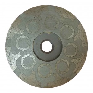 Vector Echo 4" Cup Wheel Resin Filled with Circle Pattern Medium
