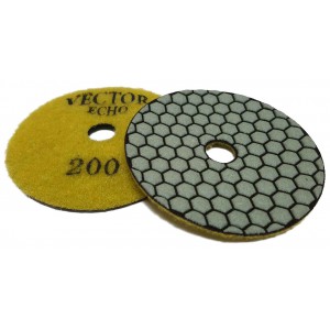 Vector Echo Dry Polishing Pads 4 Inch 200 Grit