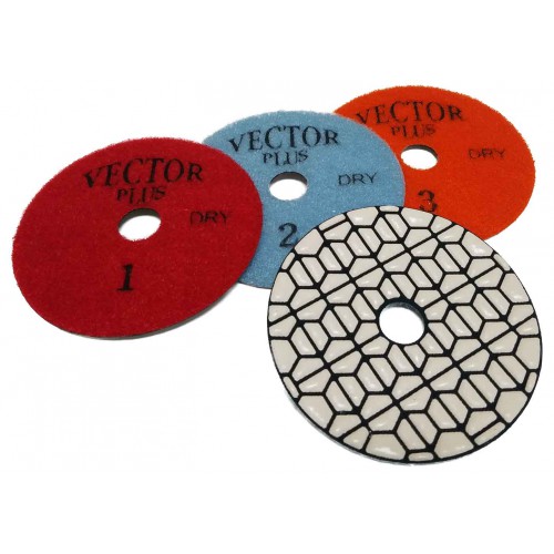 Vector Plus 3 Step Dry Pads - 4"