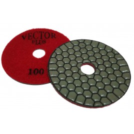 Vector Plus Dry Polishing Pads 4 Inch Circle 100 Grit