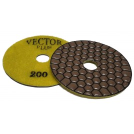 Vector Plus Dry Polishing Pads 4 Inch Circle 200 Grit