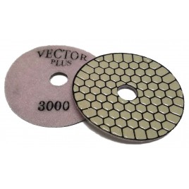 Vector Plus Dry Polishing Pads 4 Inch Circle 3000 Grit