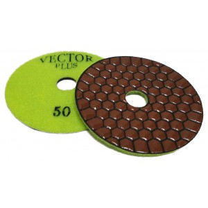 Vector Plus Dry Polishing Pads 4 Inch Circle 50 Grit