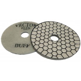 Vector Plus Dry Polishing Pads 4 Inch Circle White Buff