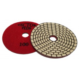 Vector Plus Dry Polishing Pads 4 Inch Rectangle 100 Grit