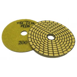Vector Plus Dry Polishing Pads 4 Inch Rectangle 200 Grit