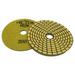 Vector Plus Dry Polishing Pads 4 Inch Rectangle 200 Grit