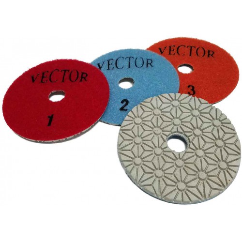 Vector 3 Step Wet Pads - 4"