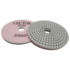 Vector Wet Polishing Pads 4" 3000 Grit with White Resin