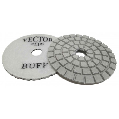 Vector Plus Wet Pads for Engineered Stone - 4" Buff
