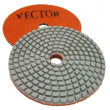 Vector Echo Wet Polishing Pads with White Resin - 4"